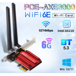 Scheda WiFi 6E PCIe con Bluetooth 5.3 – Potenza e Velocità per il Tuo PC